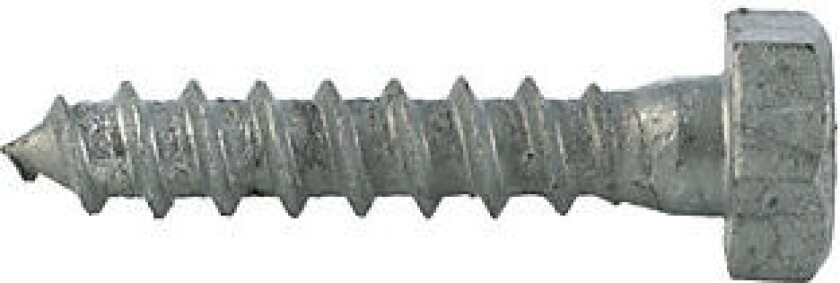 Fransk treskrue 10x40 mm delgjenget DIN571 varmforsinket 50 stk
