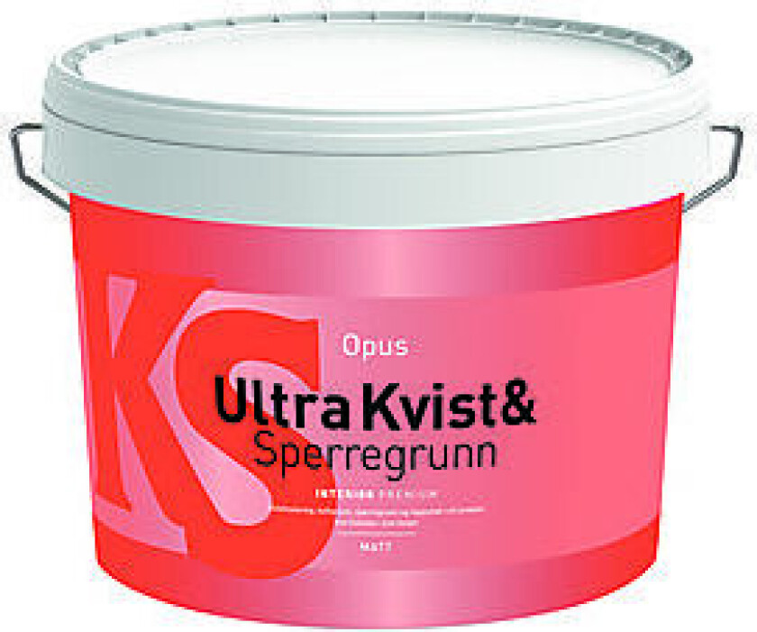 Kvist & sperregrunn interiør base hvit 9 liter