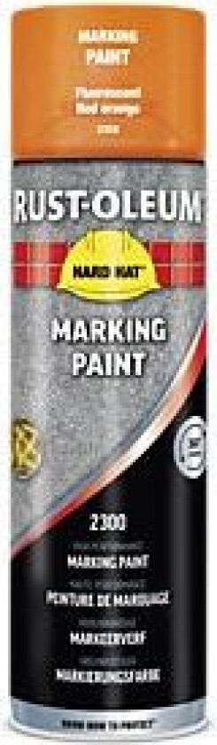 Merkespray hard hat fluo rødoransj spraymaling 500 ml