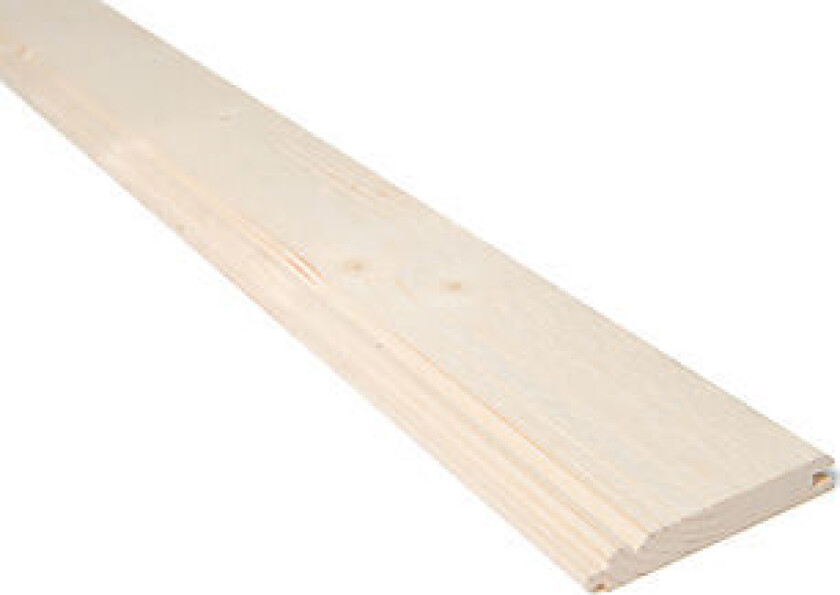 Perlestaff utvendig kledning 19x120 mm ubehandlet gran