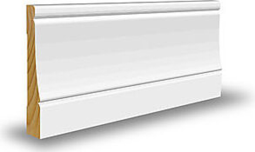 Kombilist furu profilert hvit bomull S0502-Y 15x70x4400 mm