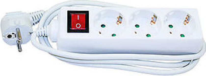 Grenuttak 3-veis 1,5 meter hvit