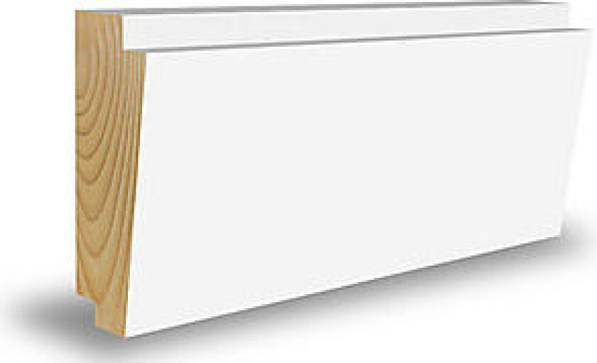 Taklist furu dobbelskygge hvit bomull S0502-Y 21x34x4400 mm