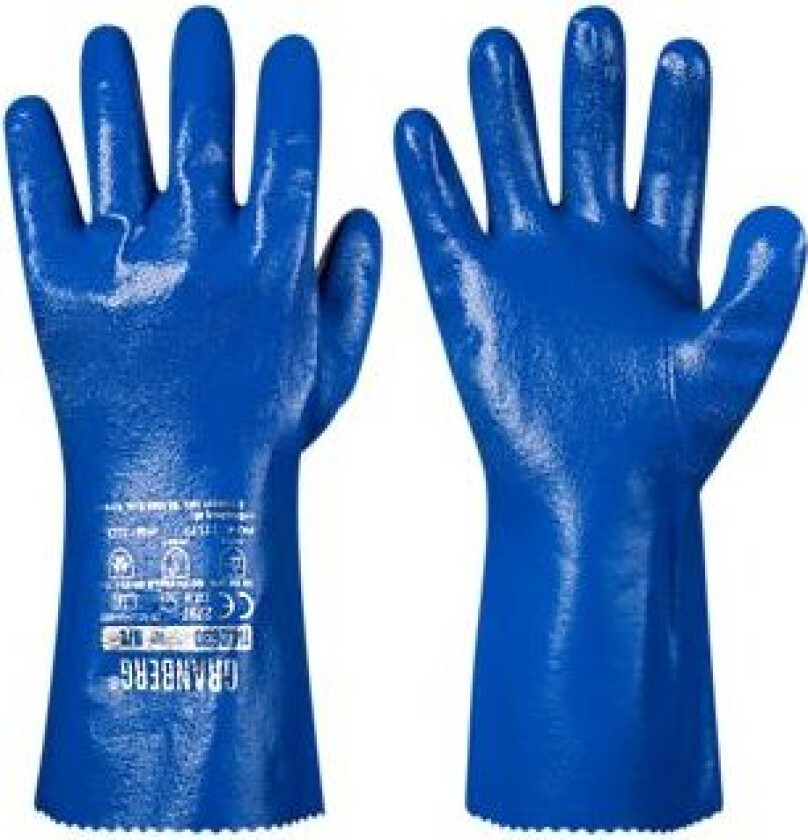 Hanske nitril str 8 olje syrebestandig phulax G-630