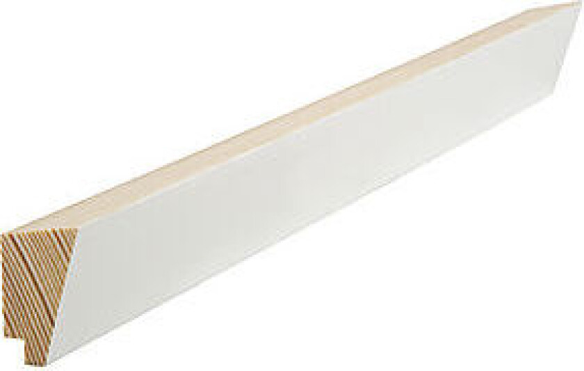 Taklist furu enkel skygge hvit bomull S0502-Y 21x34x4400 mm