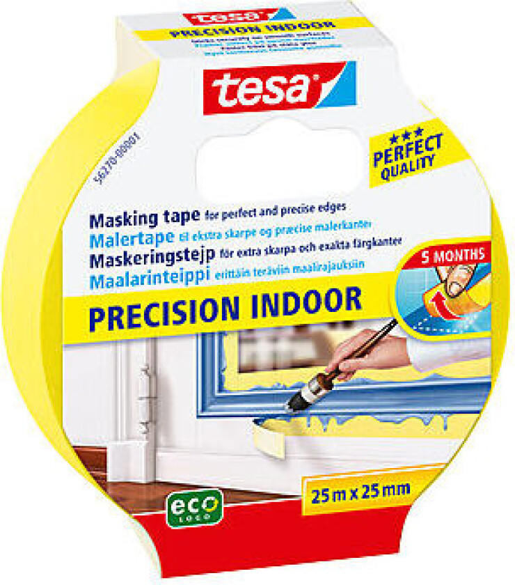 Maskeringstape Precision innendørs 2pk 25 m x 25 mm