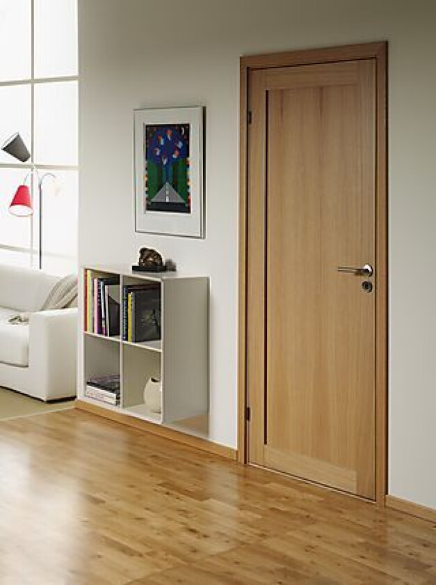 Dørbl unique 01l 8x21 eik finert moderne fyllingsdør