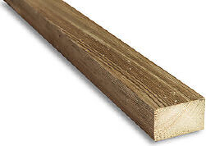 Justert lekt 30x48 mm impregnert furu