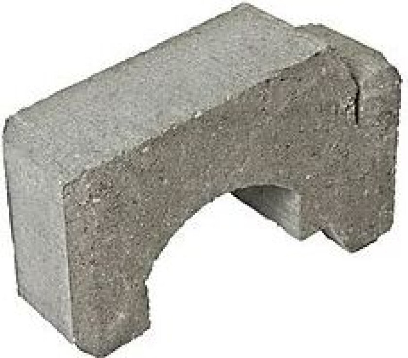 Bilde av Støttemur mini 1/2 grå 12,5x34x17 cm