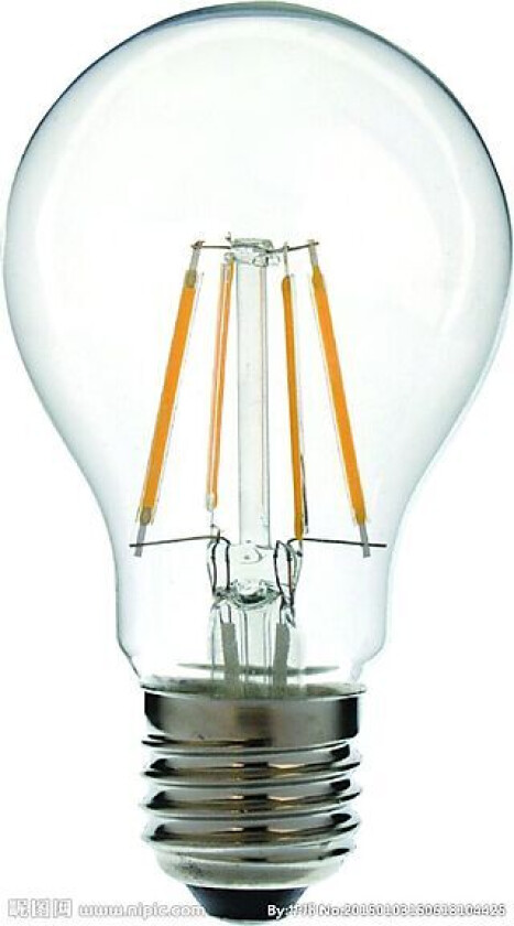 Lyspære led filament e27 60mm 4w