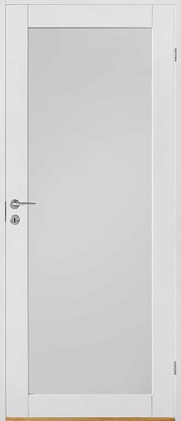 Innerdør Line klassisk hvit glass 90x210 cm