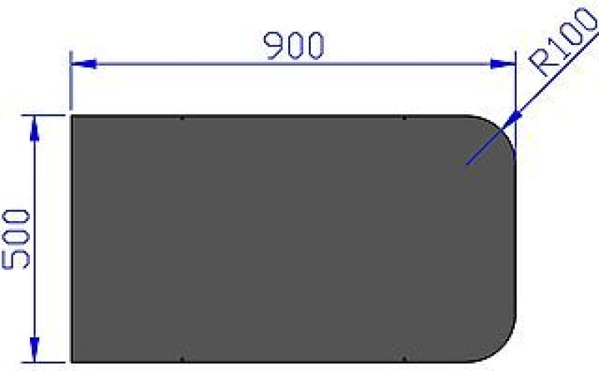 Gulvplate stål sort F370