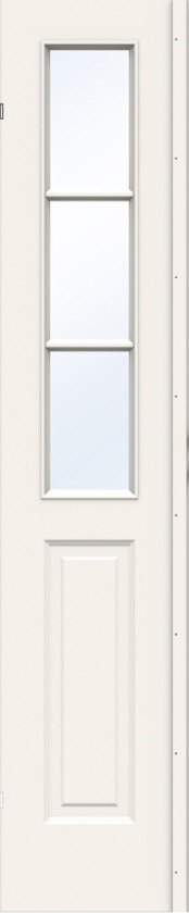 Dørbl sk style sp3 4x20 hvit skåtedørblad 4mm herdet glass