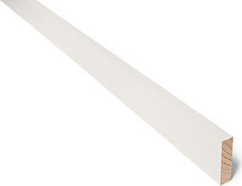 Glattkantlist furu hvit bomull S0502-Y 15x58 mm