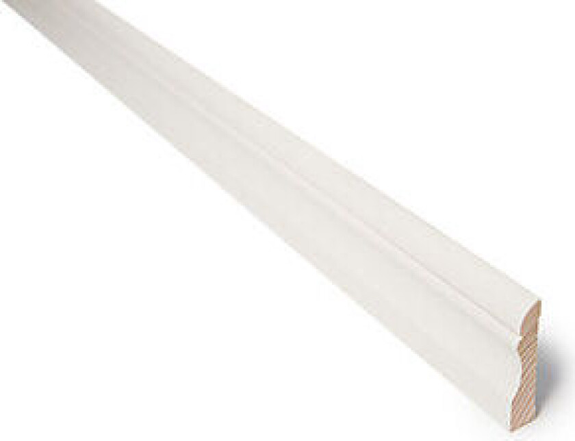 Gulvlist furu hvit tradisjon bomull S0502-Y 15x70 mm