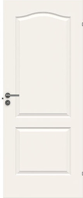 Dørbl compact 02b 8x20 hvit formpresset dør 2 speil bue