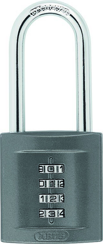Hengelås kode 158/50hb50 abus kodelås med 4 kodehjul