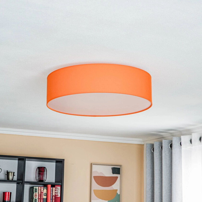 Roller taklampe stoffskjerm oransje Ø 50 cm