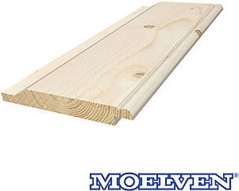 Dobbelfals gran 19 x 148 mm 60 grader med spor