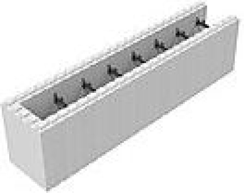 250x standardblokk tett b250xh300xl1200