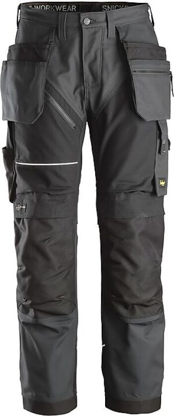 Bukse 6214 canvas mgrå 52 snickers workwear
