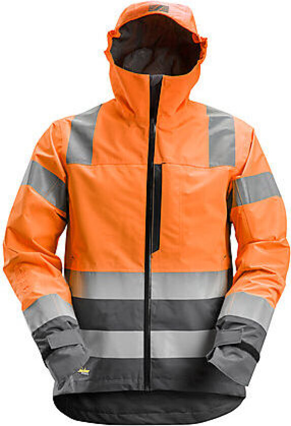 Skalljakke high-vis vanntett oransje/grå str 3XL