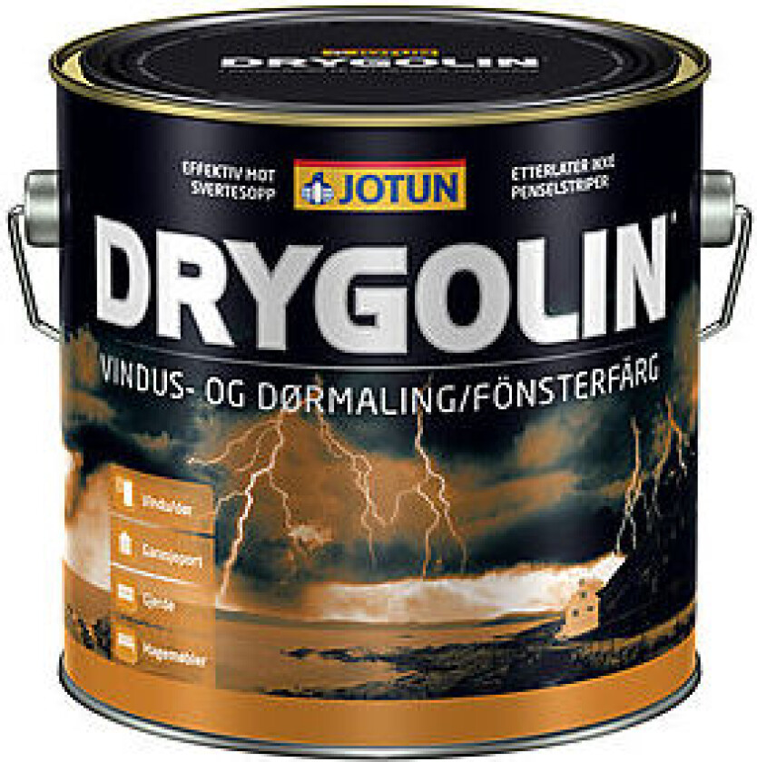 Drygolin vindu oksydrød-base2,7 l dør, vindu, detaljer, jotun