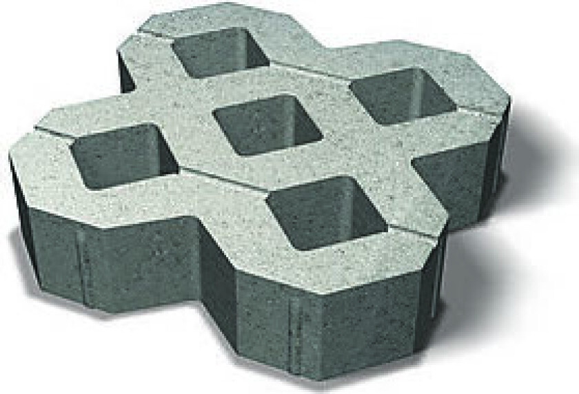 Helle gressarmering 40x40x10 grå