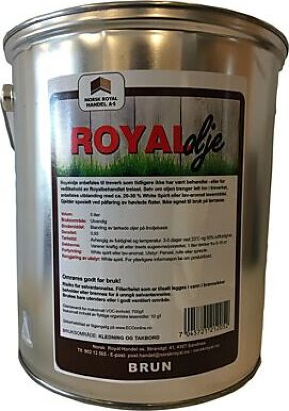 Royalolje rb-10 brun 5 ltil kledning og takbord