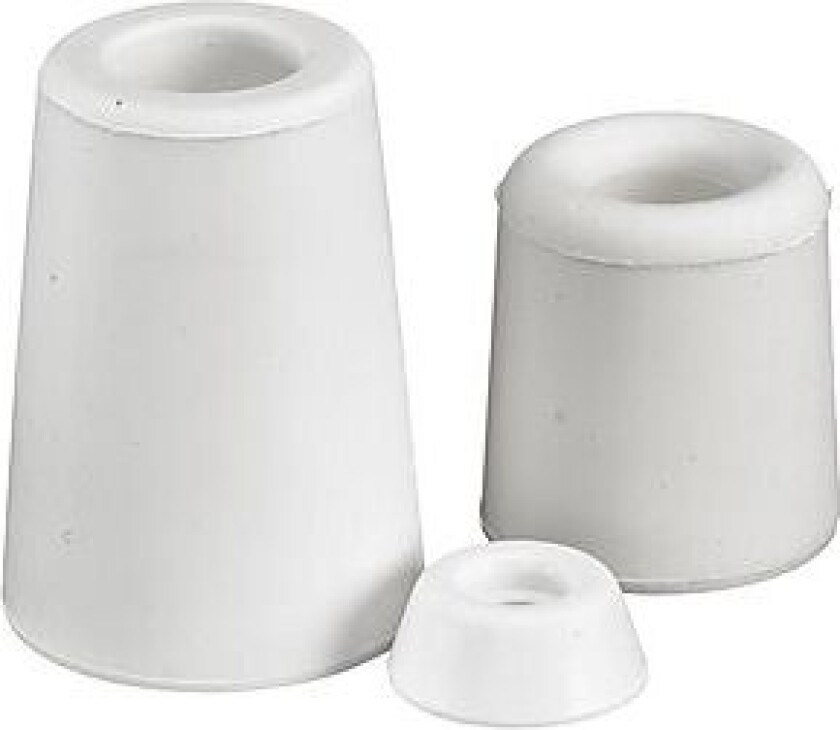 Dørstopper gummi 37x65mm hvit
