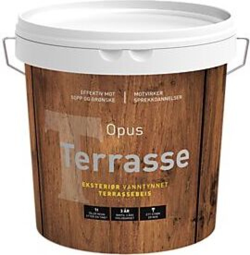 Terrassebeis perlehvit 9 liter