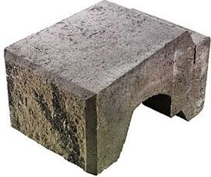 Bilde av Støttemur mini exclusive bue gråmix 25x34x17 cm