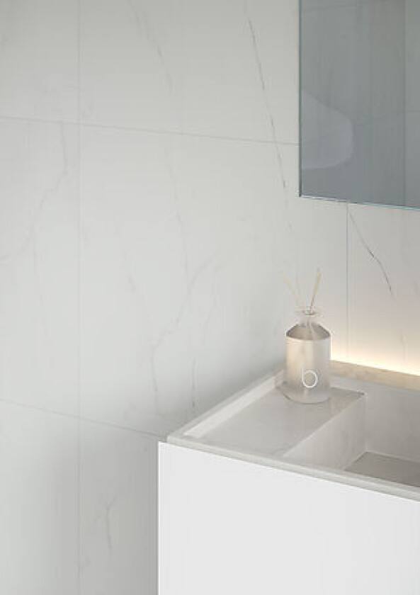 Baderomsplate bright marble 10x620x2400 mm