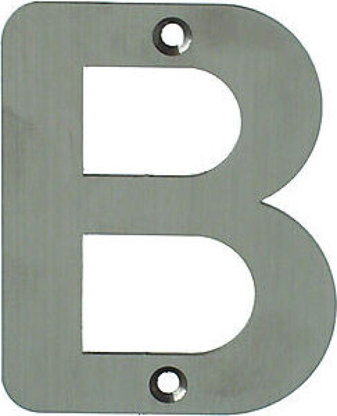 Husnummer b 80mm rustfri pn-b