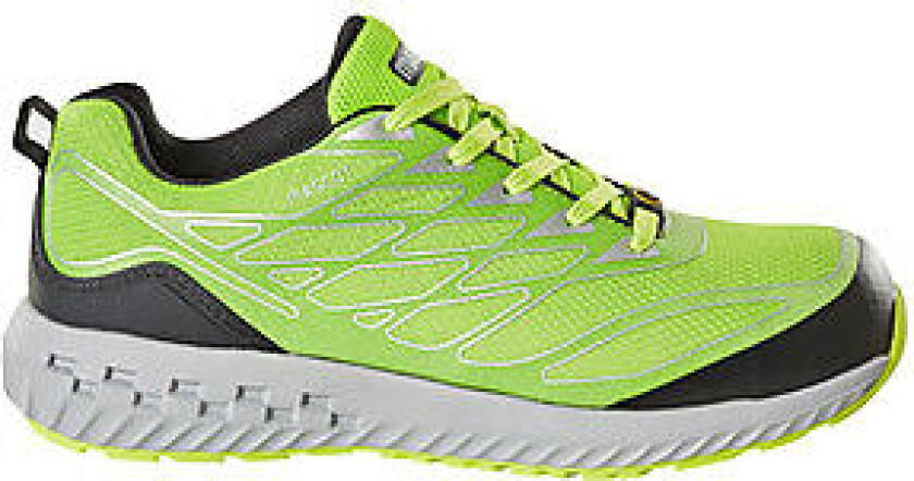 Vernesko s1p limegrønn/sølv 1041 snøring