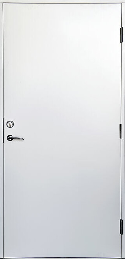Ytterdør Tønsberg hvit høyrehengslet 90x210 cm