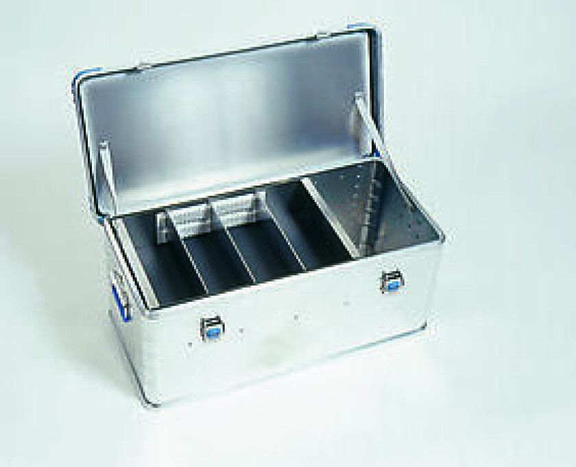 Kasse alu snekker 80x40x33cm innredet med alu-bakke