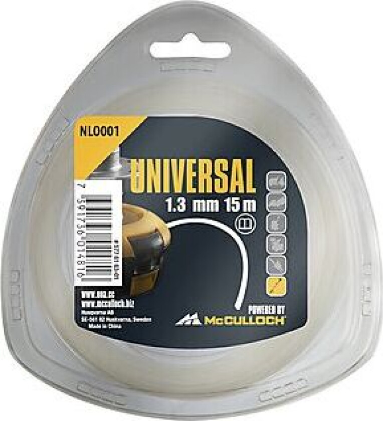 Trimmertråd 1,3mm 15mdiv. Modeller