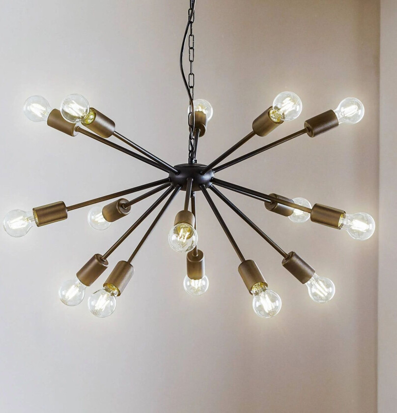 Hengelampe Rod Black XV, svart, 15 lyskilder