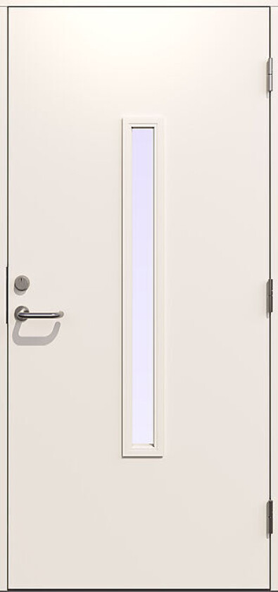 Ytterdør Herakles 90 x 210 cm høyrehengslet hvit