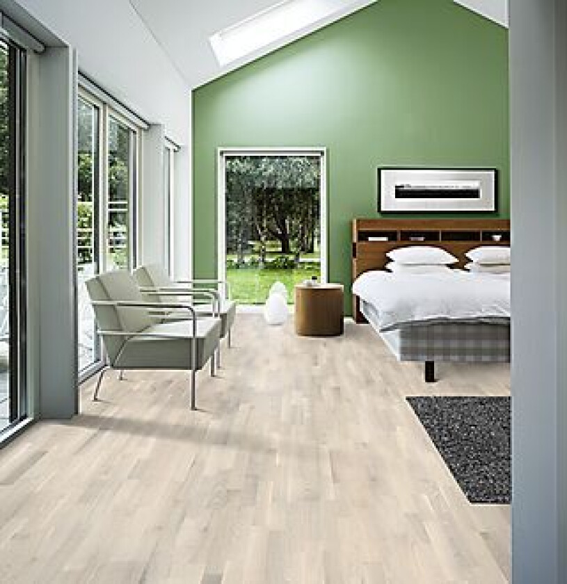 Parkett Kährs Harmony Pale Mattlakkert Eik 3-Stav