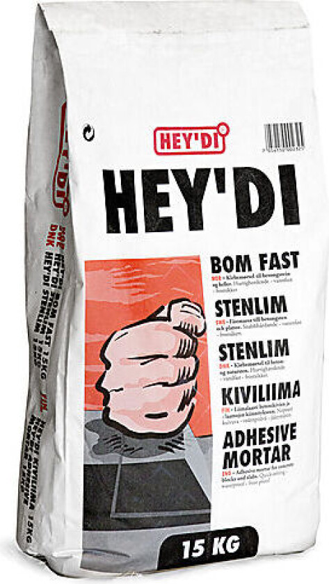 Mørtel bom fast 15 kg heydi sementbasert klebemørtel for heller
