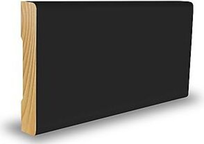 Karmlist furu rundkant dempet sort S8500-N 12x58x4400 mm