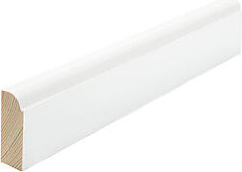 Taklist furu Røros hvit bomull S0502-Y 15x45mm