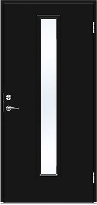 Dørsett yd amazon 10x21h svart ytterdørsett med klart glass