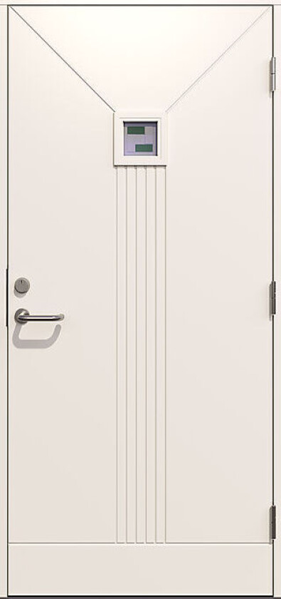 Ytterdør Linda hvit 1 glass venstrehengslet 100x210 cm