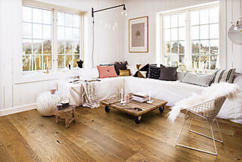 Parkett 1-stav Eik Alamo Castle plank naturolje