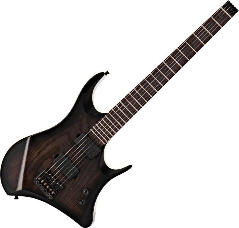 Gear4Music Harlem Headless Guitar fra Gear4music Trans Black