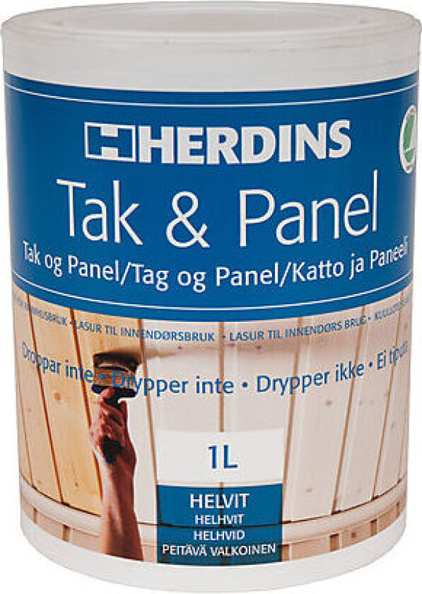 LAKK TAK OG PANELHVITT 1L HELHVIT TAK OG PANELHVIT HELHVIT 1L
