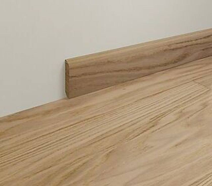 Fotlist eik mattlakkert finér 14x60x2250 mm lys